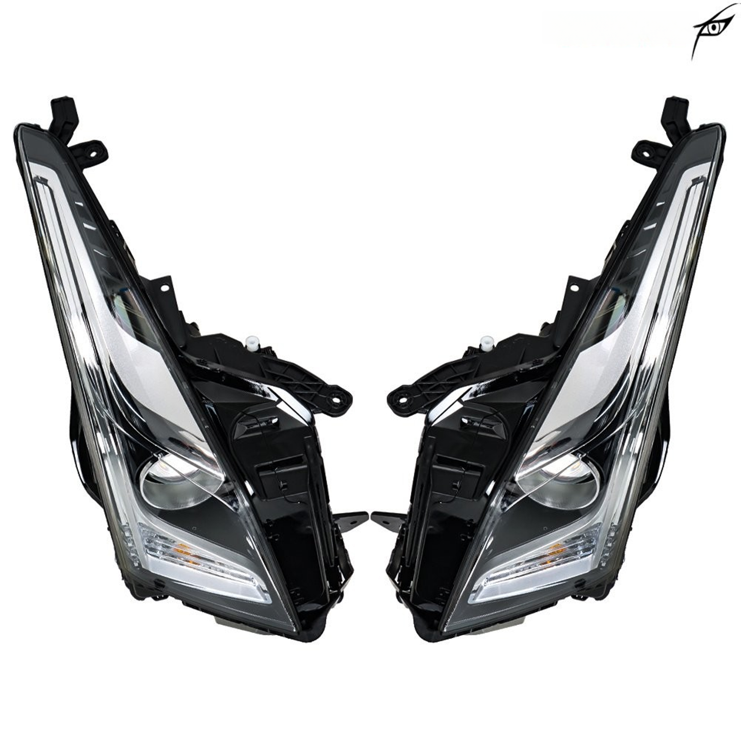 Top Gear Motors Halogen Projector Chrome Headlight Assembly Pair for Cadillac ATS 2013–2018 - Image 3