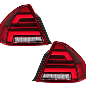 Top Gear Motors Red LED Tail Light Pair Driver and Passenger Side for 2006-2013 CHEVROLET Impala Red Lens