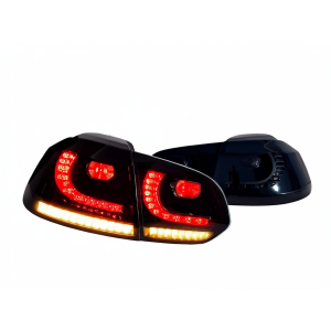Top Gear Motors 2010-2014 Volkswagen Golf Rear Left and Right Smoke LED Tail Light Assembly Pair