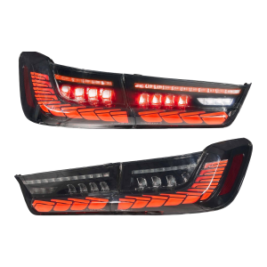 Top Gear Motors VLAND Smoked LED Tail Light Pair for 2019-2023 BMW 3 Series Red Signal