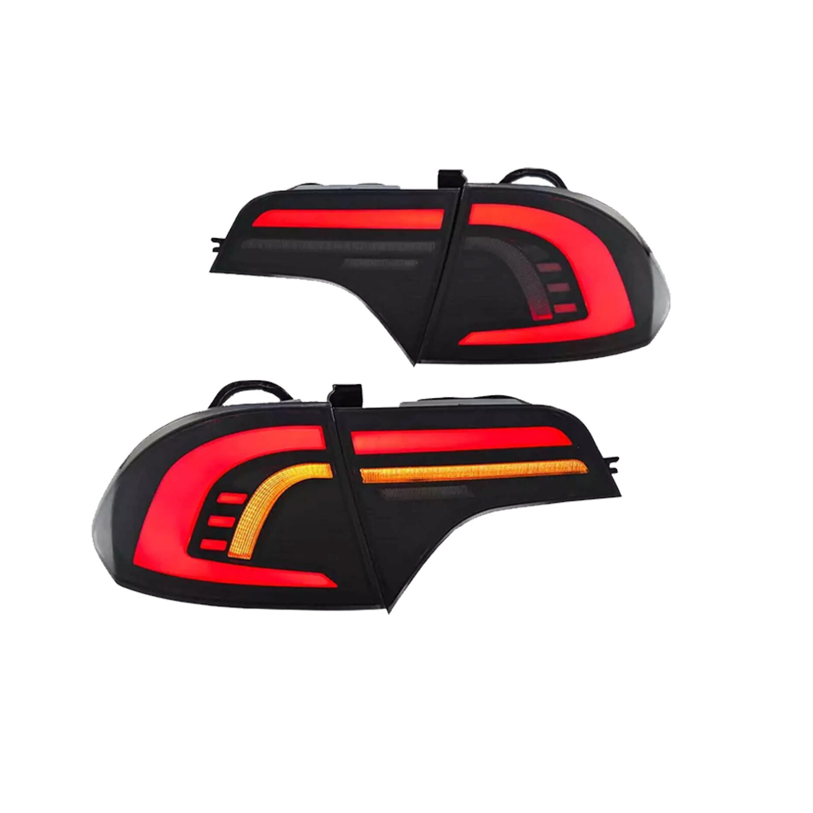 Top Gear Motors Full LED Tail Light Pair Left and Right for Honda Civic Sedan 2006–2011 Black Housing Smoke Tinted Lens Startup Animation - Image 3