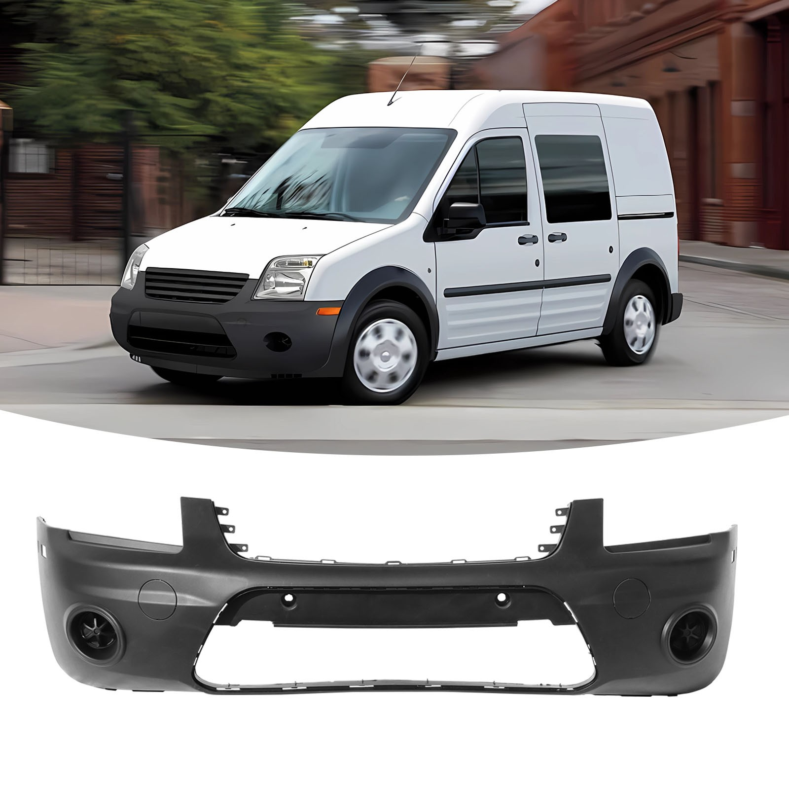 Top Gear Motors Front Bumper Plastic Pair for 2010-2013 Ford Transit Connect and Transit Connect - Image 2
