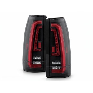 For 1988-1998 Chevy/GMC C10 C/K 1500 2500 3500 Black Smoke Full LED Tail Lights