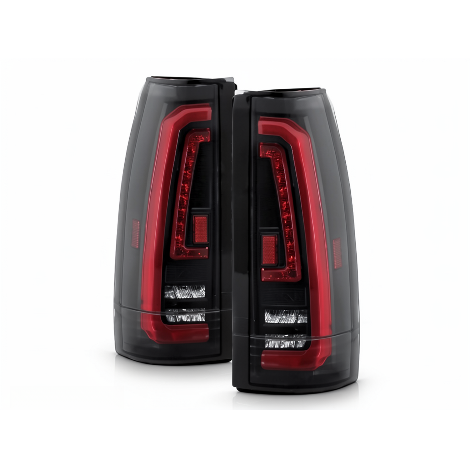 For 1988-1998 Chevy/GMC C10 C/K 1500 2500 3500 Black Smoke Full LED Tail Lights