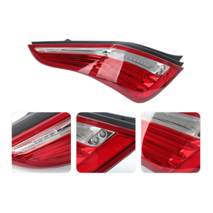 Top Gear Motors Black LED Tail Light Driver Left Side for 2010-2016 JAGUAR XJR/XJ Red Lens