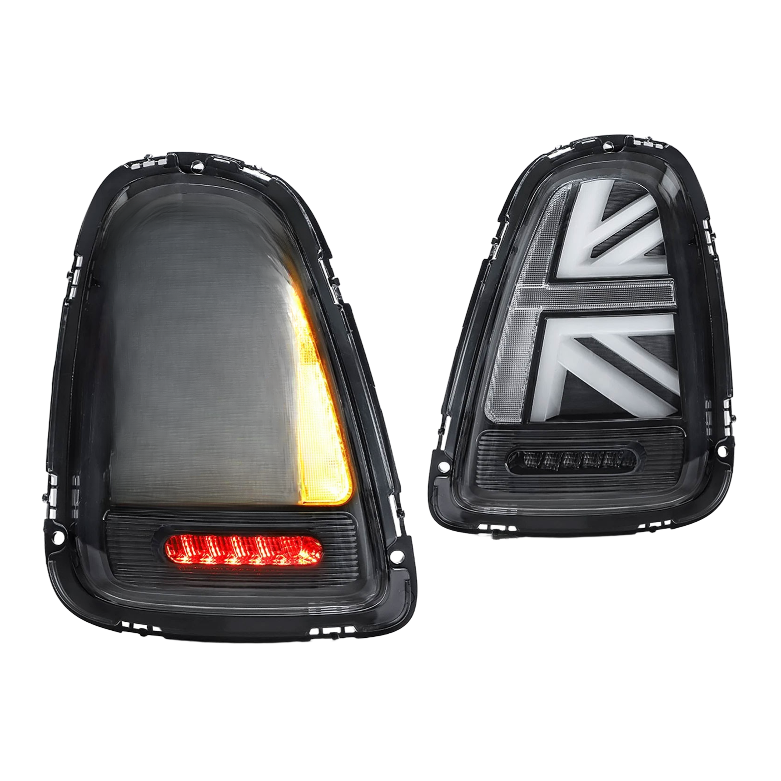 Top Gear Motors Black LED Tail Light Pair Driver and Passenger Side for 2007-2013 BMW Multi-fitment Red Lens