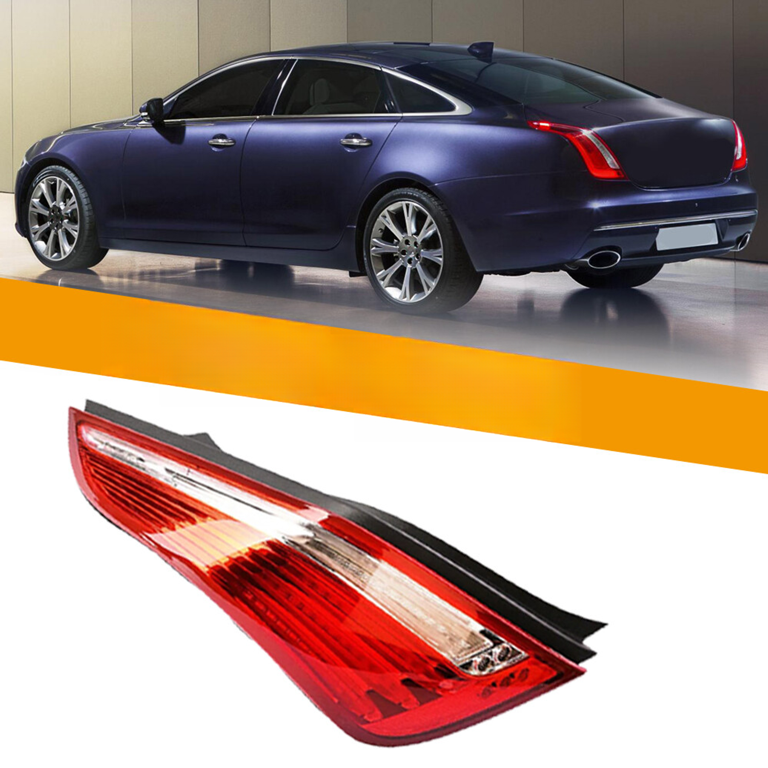 Top Gear Motors Black LED Tail Light Driver Left Side for 2010-2016 JAGUAR XJR/XJ Red Lens - Image 3