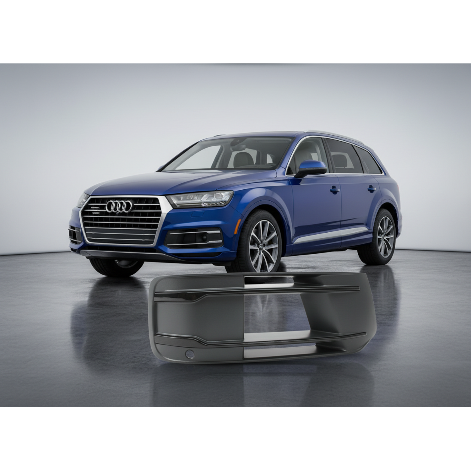 Top Gear Motors Black Front Bumper Grille Insert for 2016-2019 Audi Q7 Driver Side - Image 2