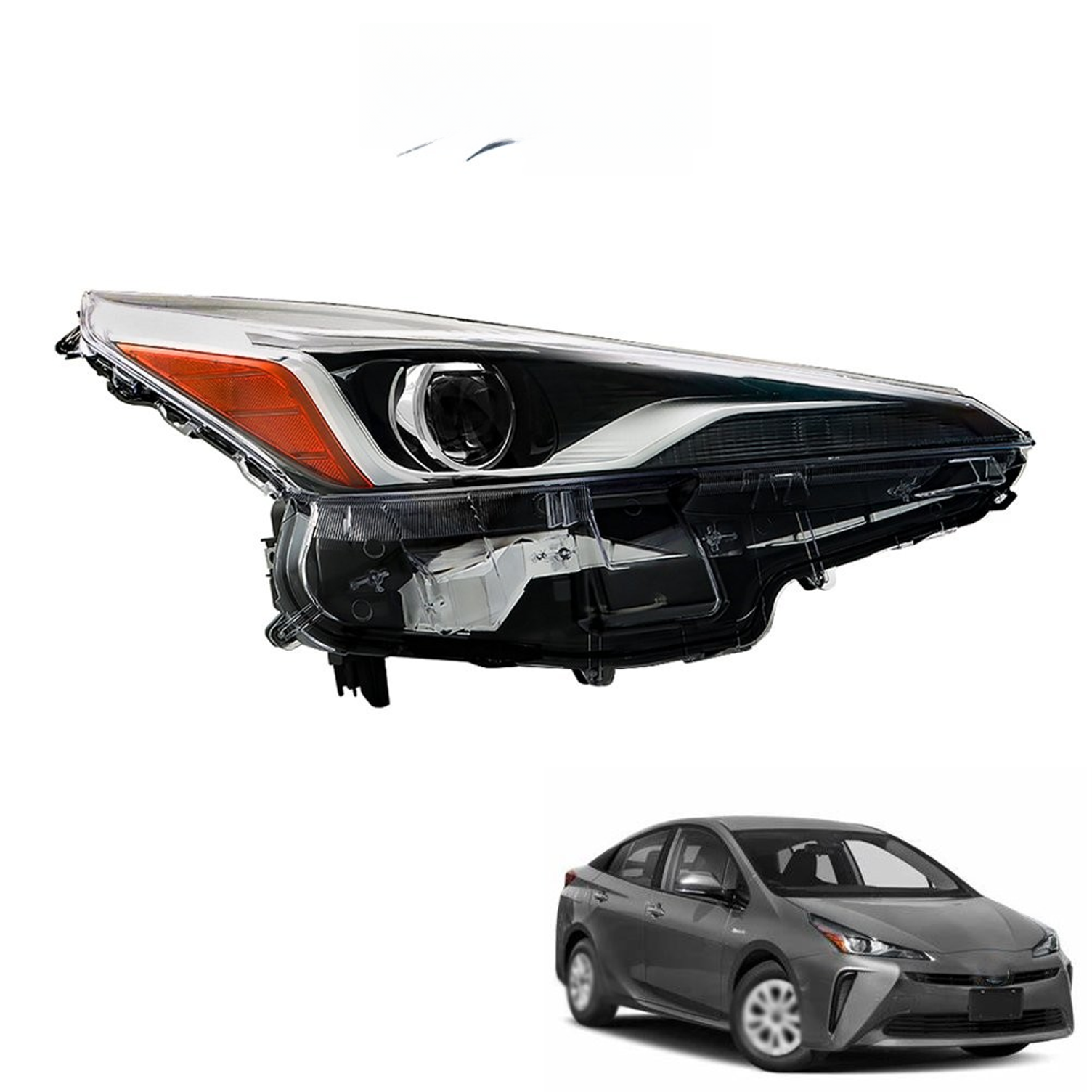 Top Gear Motors LED Passenger Side Headlight Assembly for Toyota Prius 2019–2022 Clear Housing Direct Replacement - Image 2