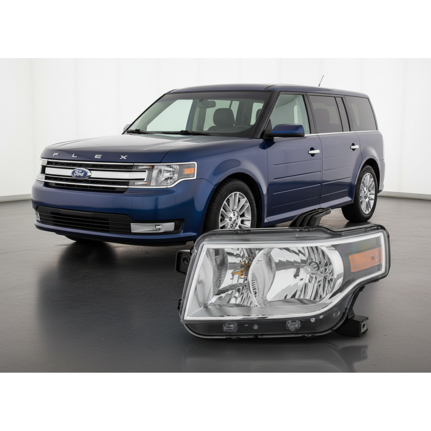 Top Gear Motors Halogen Headlight Driver Left Side for 2013-2019 FORD Flex Clear Lens - Image 3