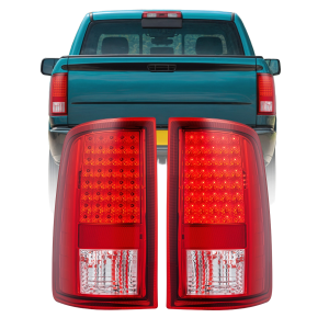 Top Gear Motors Black LED Tail Light Pair Left and Right for 2009-2018 Dodge Ram 1500 2010-2018 Dodge Ram 2500 3500 Black Housing Clear Lens