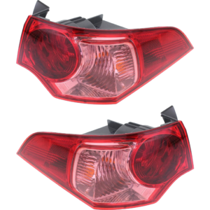 Top Gear Motors Tail Light Assembly Pair Left and Right for 2009-2014 Acura TSX Clear Lens Direct Replacement