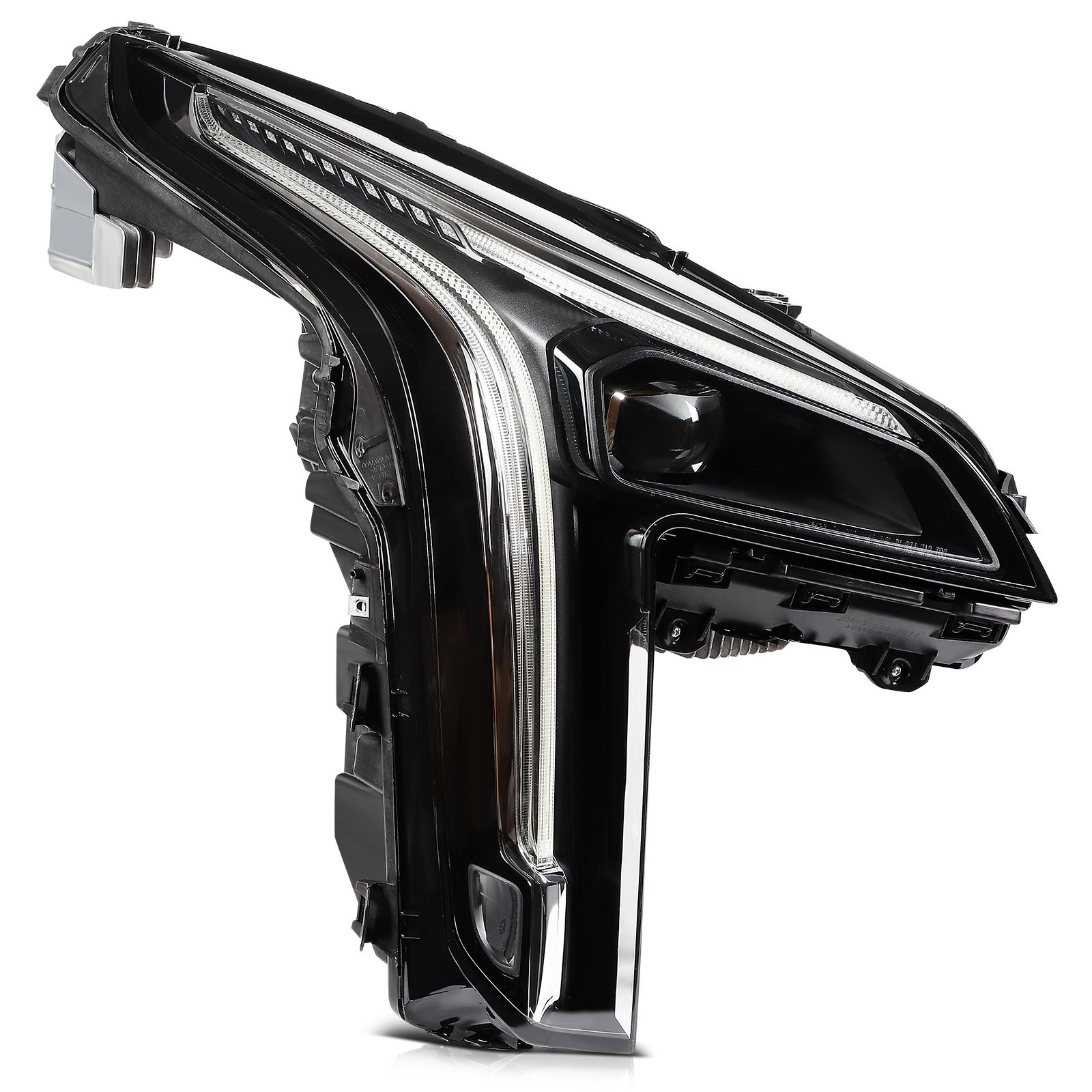 Top Gear Motors Black LED Headlight Passenger Right Side for 2019-2022 CADILLAC XT4 Clear Lens