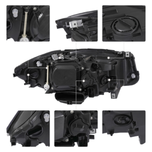 Top Gear Motors Black HID Headlight Driver Left Side for 2014-2017 BMW 5Series Clear Lens