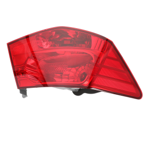 Top Gear Motors Black Halogen Tail Light Driver Left Side for 2010-2013 KIA Forte Red Lens