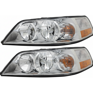 Top Gear Motors Halogen Headlight Pair Driver and Passenger Side for 2005-2011 Lincoln Town Car Clear Lens