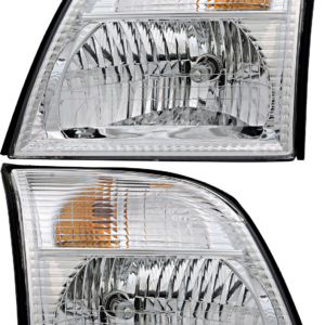 Top Gear Motors Halogen Halo Headlight Pair Driver and Passenger Side for 2002-2005 MERCURY Mountaineer Clear Lens