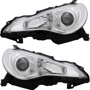 Top Gear Motors Halogen Halo Headlight Pair Driver and Passenger Side for 2013-2016 Scion FR-S Clear Lens