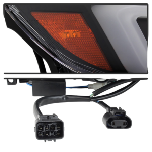 Top Gear Motors LED Projector Headlight Pair for 2013-2014 Subaru WRX STI Black Clear Lens