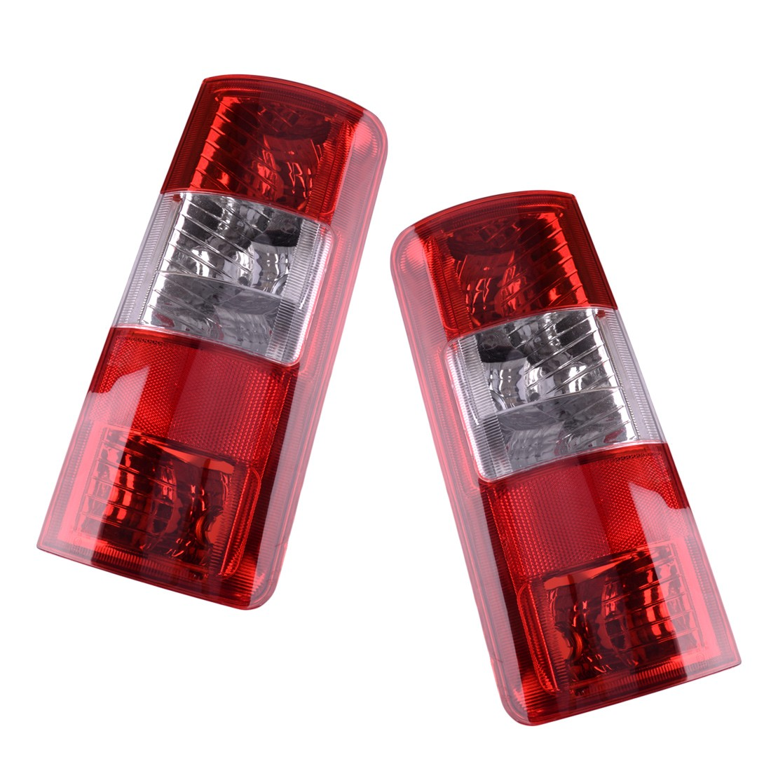 Top Gear Motors Red Clear Halogen Tail Light Pair for 2010-2013 Ford Transit Connect