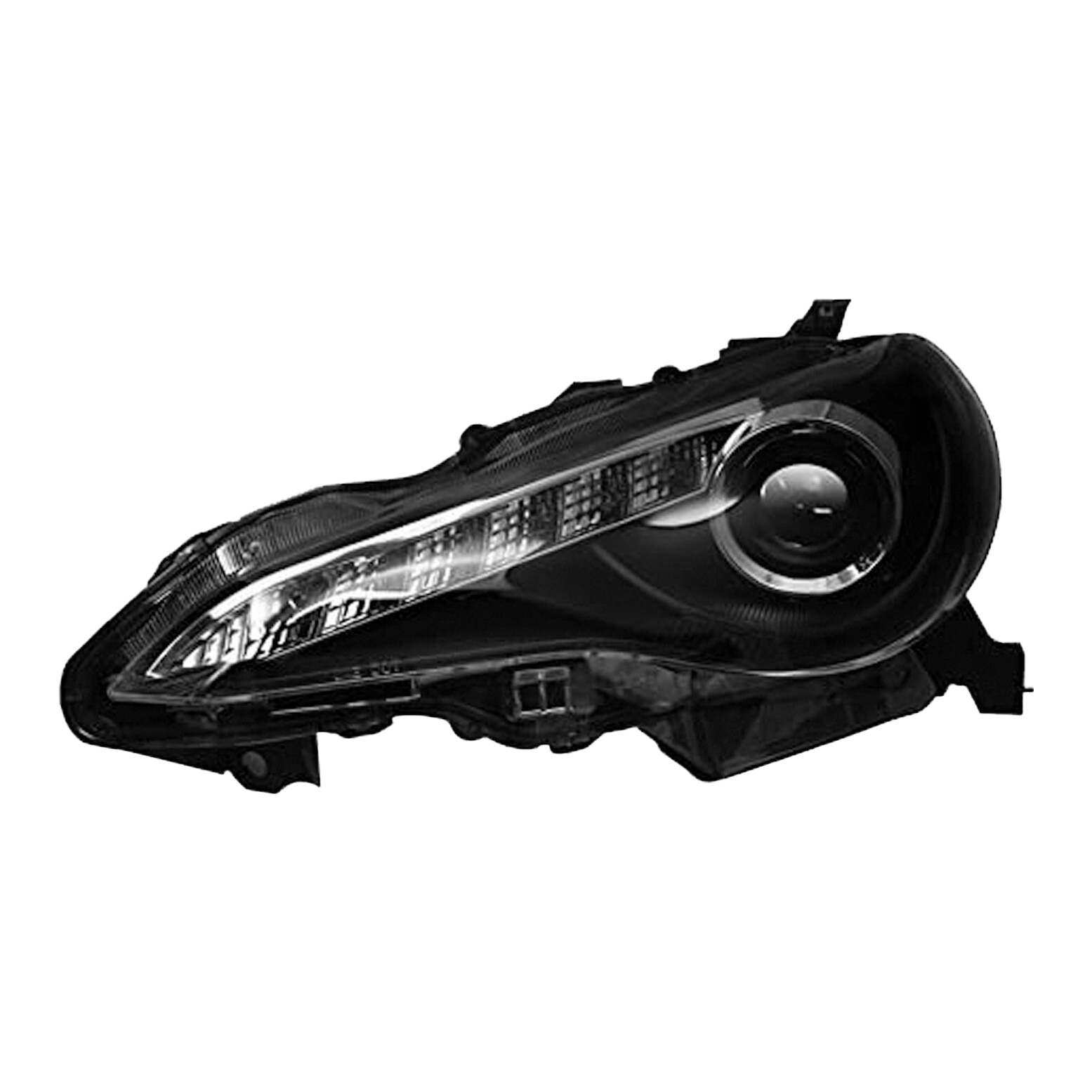 Top Gear Motors LED Projector Headlight Assembly Pair Left and Right for 2013-2016 Scion Fr-s Black Housing Clear Lens - Image 4