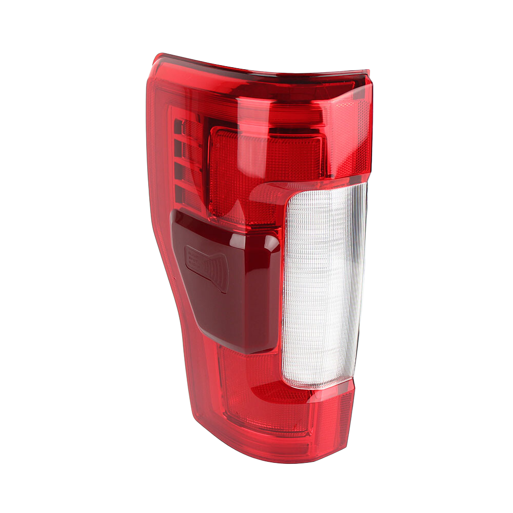 Top Gear Motors Left LED Tail Light Assembly for 2017-2019 Ford F-250 F-350 F-450 Super Duty BLIS Chrome Housing Red Lens Driver
