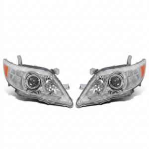Spec-D Tuning Chrome Projector Headlights Compatible with 2010-2011 Toyota Camry All, Left + Right Pair Headlamps Assembly