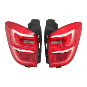 Top Gear Motors Halogen Tail Lights Pair Left and Right for Chevrolet Equinox 2016–2017 Black Housing Clear Red Lens