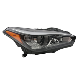 Top Gear Motors Black LED Headlight Passenger Right Side for 2015-2019 INFINITI Q70l/q70 Clear Lens