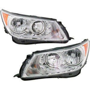 Top Gear Motors Halogen Headlight Assembly Pair Left and Right for Buick LaCrosse 2010–2013 Chrome Housing