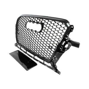 Top Gear Motors Black Gloss Honeycomb Front Upper Grille for 2013-2017 Audi Q5 SQ5