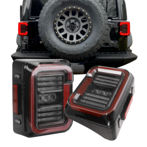 Top Gear Motors Halogen Tail Light Pair Driver and Passenger Side for 2007-2018 JEEP Wrangler Red Lens