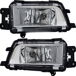Top Gear Motors Halogen Fog Light Pair Driver and Passenger Side for 2016-2019 VOLKSWAGEN Passat Clear Lens