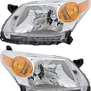Top Gear Motors Halogen Headlight Pair Driver and Passenger Side for 2008-2012 Scion xD Clear Lens