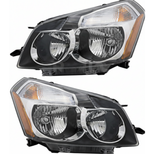 Top Gear Motors Halogen Halo Headlight Pair Driver and Passenger Side for 2009-2010 PONTIAC Vibe Clear Lens