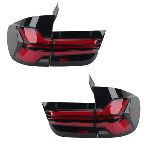 Top Gear Motors Full LED Tail Light Assembly Pair Left and Right for BMW X5 E70 2007–2013 Black Housing Red Lens
