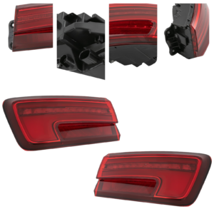 Top Gear Motors LED Tail Light Assembly Pair Left and Right for 2017-2020 Audi A3 8V Black Housing Outer Direct Replacement