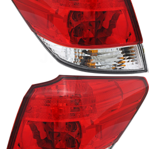 Top Gear Motors Tail Light Pair Driver and Passenger Side for 2010-2014 SUBARU Outback Red Lens
