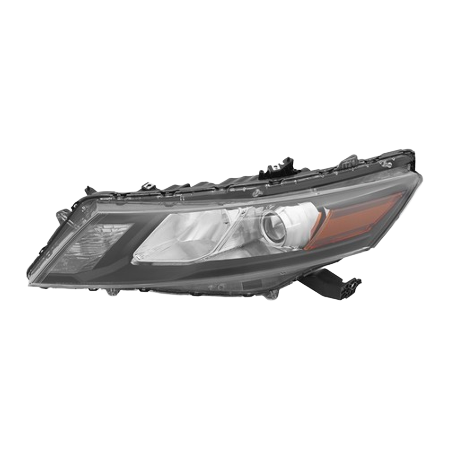 Top Gear Motors Halogen Left Driver Headlight Assembly for Honda Crosstour 2010–2012 Black Housing Clear Lens