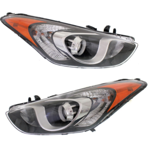 Top Gear Motors Halogen Headlight Assembly Pair Left and Right for Hyundai Elantra GT 2013–2017 Direct Replacement