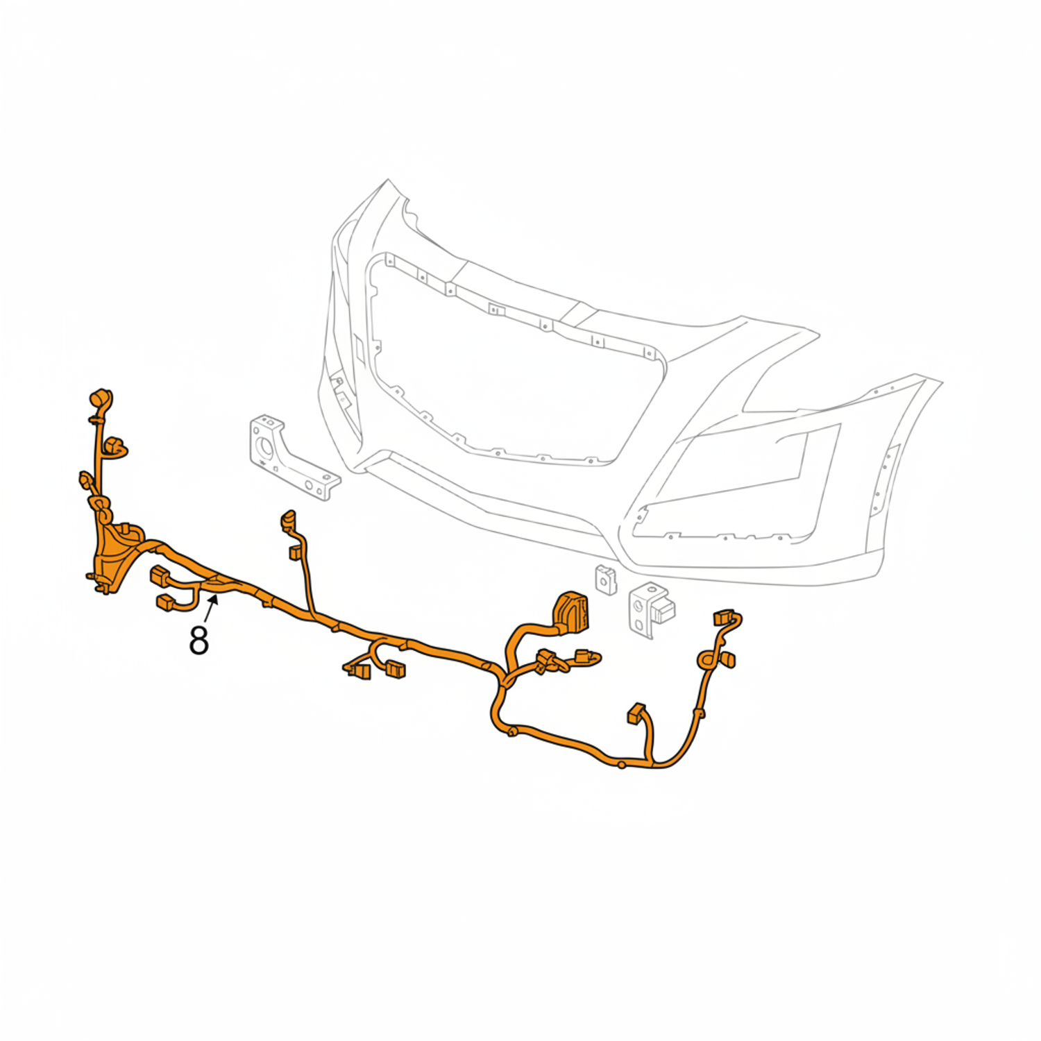 Top Gear Motors Front Bumper Harness for 2016-2019 Cadillac CTS - Image 4