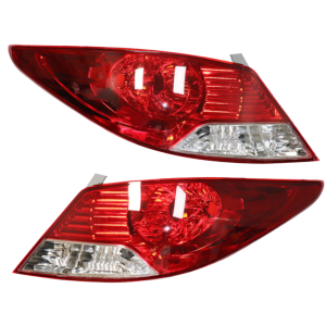 Top Gear Motors Black Halogen Tail Light Pair Driver and Passenger Side for 2012-2014 HYUNDAI Accent Red Lens