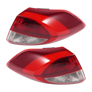 Top Gear Motors Red Halogen Tail Light Pair Driver and Passenger Side for 2016-2018 HYUNDAI Tucson Red Lens