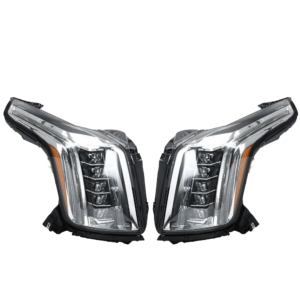 Top Gear Motors Chrome LED Headlight Assembly Pair Set of 2 Left Right for 2015-2020 CADILLAC Escalade