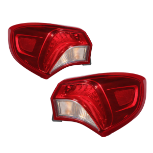 Top Gear Motors Black LED Tail Light Pair Outer Driver and Passenger Side for 2019-2020 BUICK Envision Red Lens