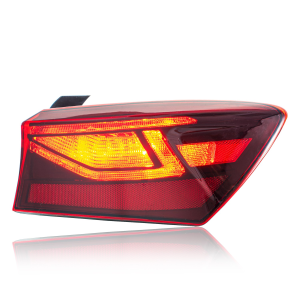 Top Gear Motors Black Halogen Tail Light Passenger Right Side for 2019-2024 KIA Forte Red Lens