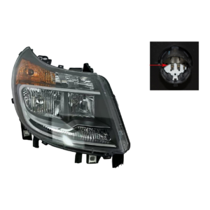 Top Gear Motors Right Passenger Side Headlight Assembly Without DRL for 2014–2024 RAM ProMaster 1500 / 2500 / 3500
