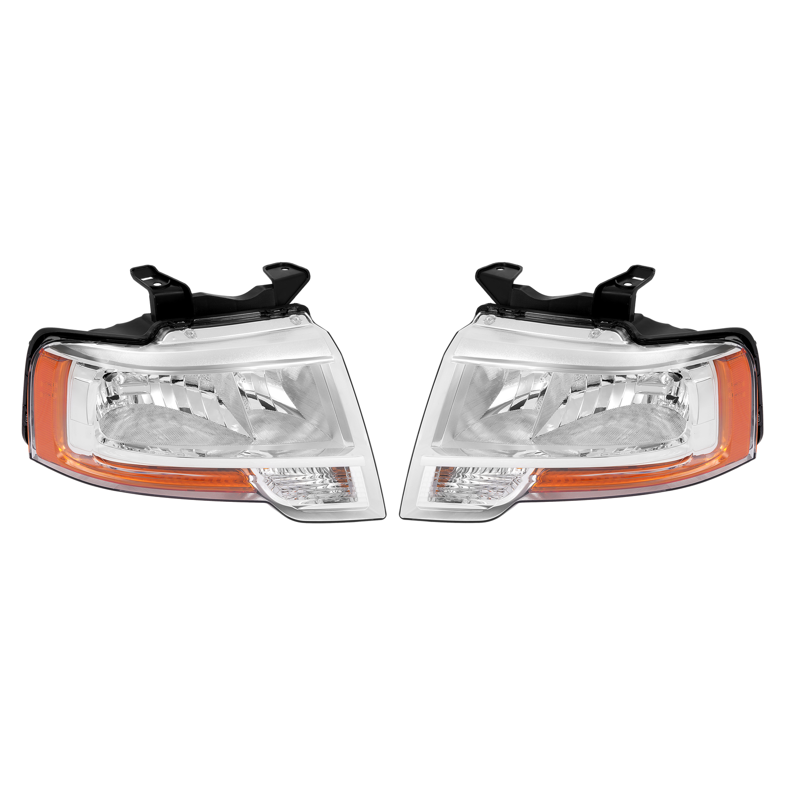Top Gear Motors 2015-2017 Ford Expedition Left and Right Reflector Halogen Headlight Assembly Pair
