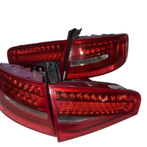 Top Gear Motors LED Taillight Pair for 2008-2016 Audi A4 S4 RS 4, Left and Right, Black Housing Red Lens