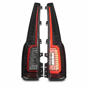 Top Gear Motors Black LED Tail Light Pair Driver and Passenger Side for 2015-2020 CHEVROLET Tahoe Red Lens